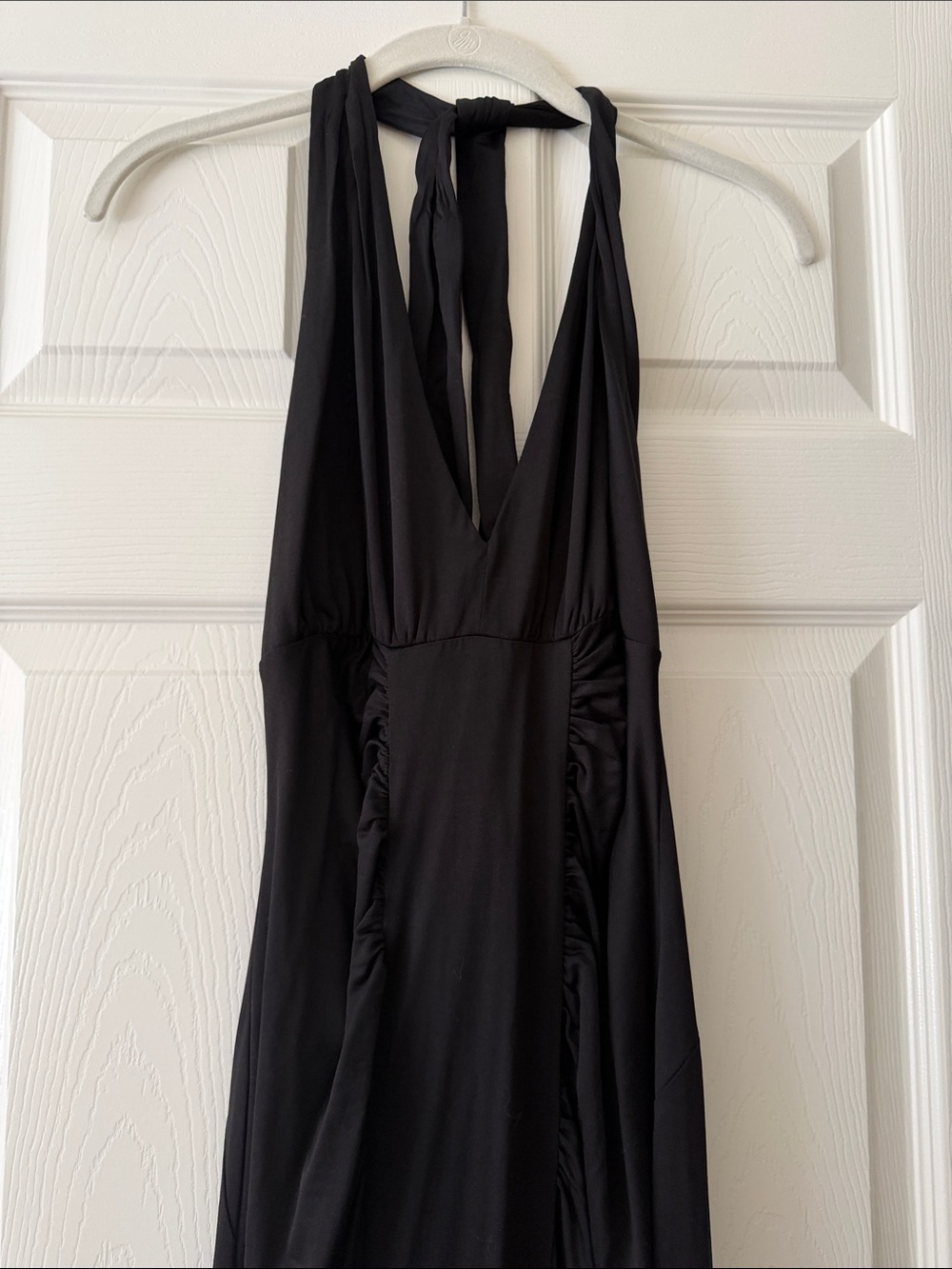 Diane Von Furstenberg Black Halter Maxi Dress